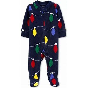 Baby Carter's Christmas Lights Zip-Up Fleece Sleep & Play